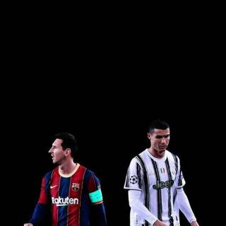 Ronaldo and Messi phone wallpaper