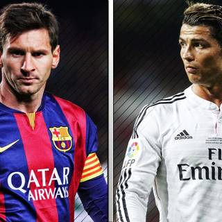 Messi and Ronaldo desktop wallpaper