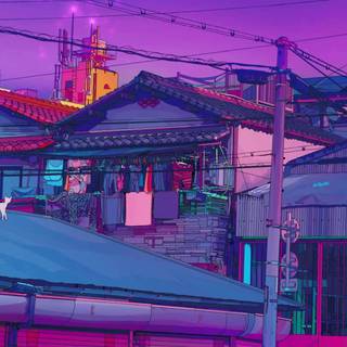 Tokyo pink wallpaper