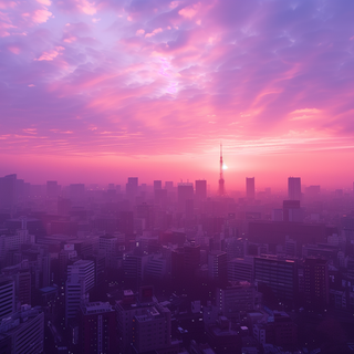 Tokyo pink wallpaper