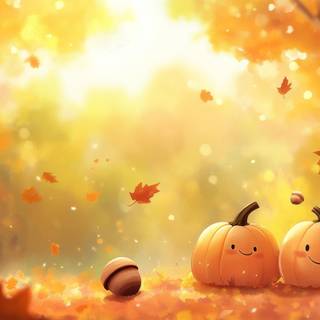 Aesthetic pumpkins wallpaper