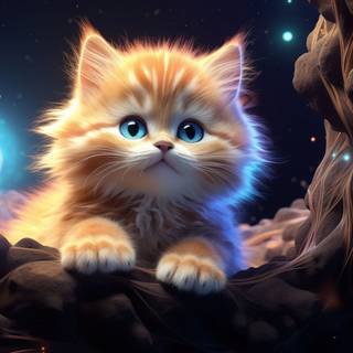 AI cat wallpaper