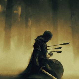 Sad warrior wallpaper