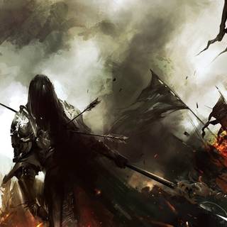 Sad warrior wallpaper