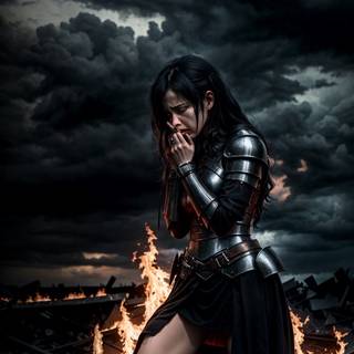 Sad warrior wallpaper