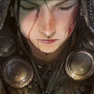 Sad warrior wallpaper