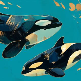 Desktop orcas wallpaper