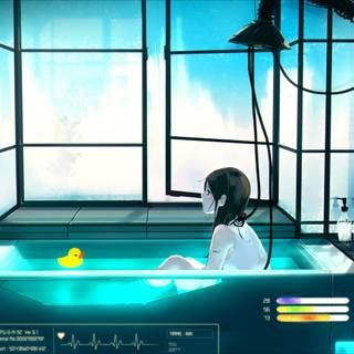 Anime bath wallpaper