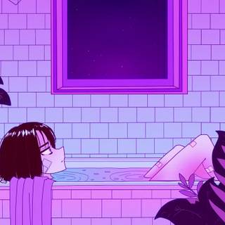 Anime bath wallpaper