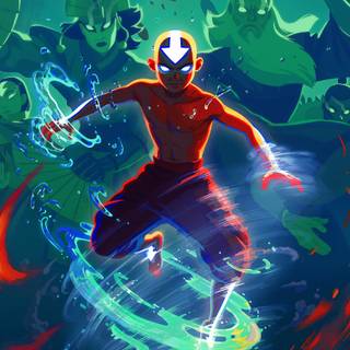 Aang Avatar State wallpaper