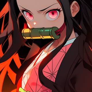Nezuko angry wallpaper