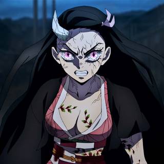 Nezuko angry wallpaper