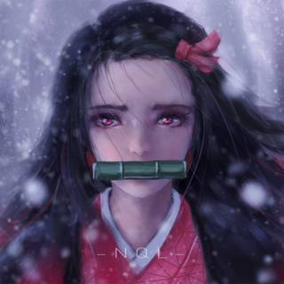 Nezuko angry wallpaper
