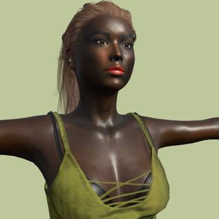 African woman 3D wallpaper