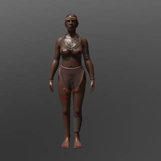 African woman 3D wallpaper