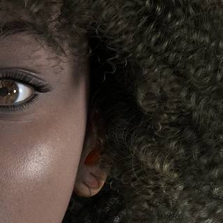 African woman 3D wallpaper