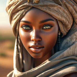 African woman 3D wallpaper