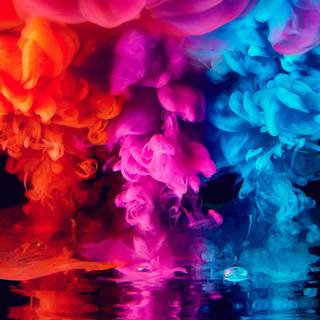 Multicolor smoke wallpaper