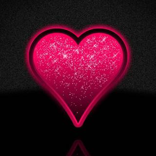 Pink and black heart wallpaper