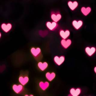 Pink and black heart wallpaper