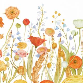 Wild flowers artwork wallpaper