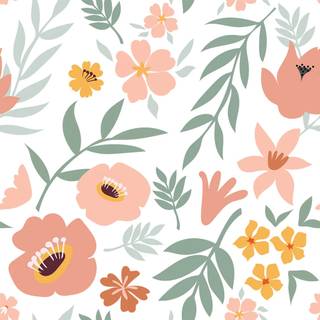 Wild flowers artwork wallpaper