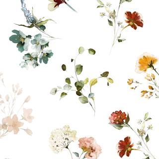 Wild flowers artwork wallpaper