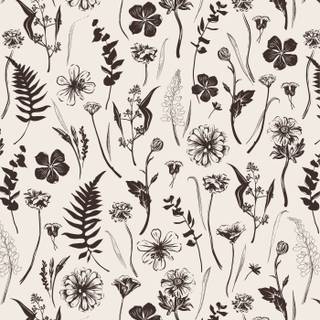 Wild flowers artwork wallpaper
