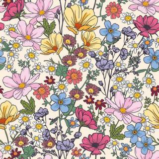 Wild flowers artwork wallpaper