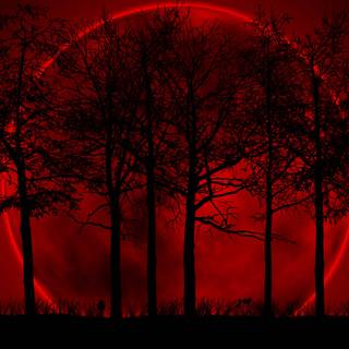 Red night sky wallpaper