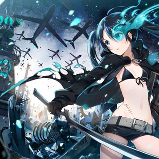 Anime girl black 4k wallpaper