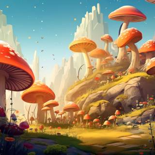 4k mushrooms wallpaper