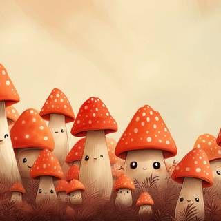 4k mushrooms wallpaper
