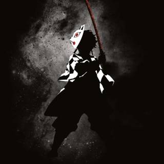 Anime black Demon Slayer wallpaper
