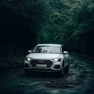 Audi white wallpaper