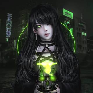 Goth girl 4k wallpaper