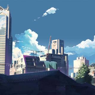 90s retro city anime wallpaper