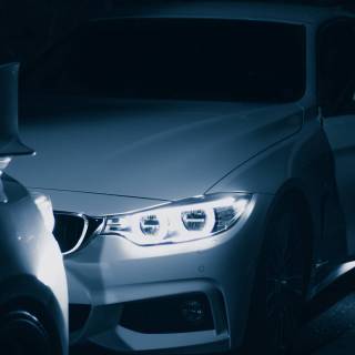 BMW headlight phone wallpaper