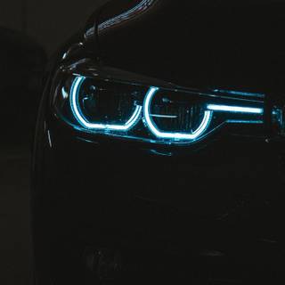 BMW headlight phone wallpaper