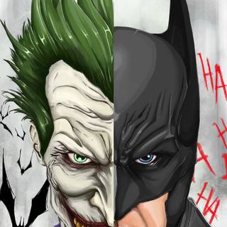 Batman and Joker phone wallpaper