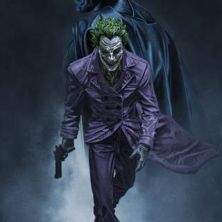Batman and Joker phone wallpaper