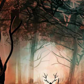 Fantasy forest phone wallpaper