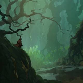 Fantasy forest phone wallpaper