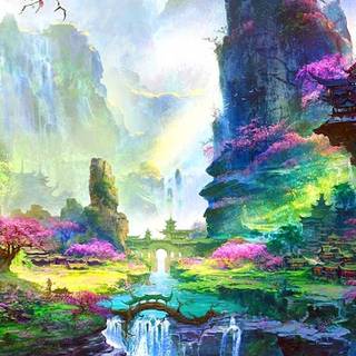 Fantasy forest phone wallpaper