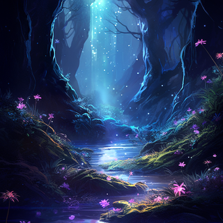 Fantasy forest phone wallpaper