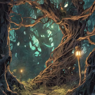 Fantasy forest phone wallpaper