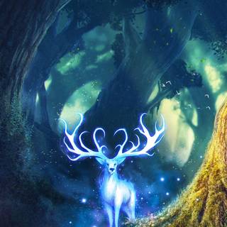 Fantasy forest phone wallpaper