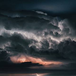 Thunder sky phone wallpaper
