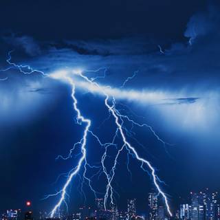 Thunder sky phone wallpaper
