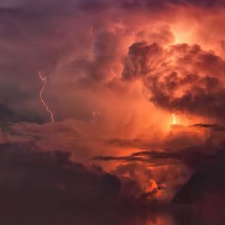 Thunder sky phone wallpaper